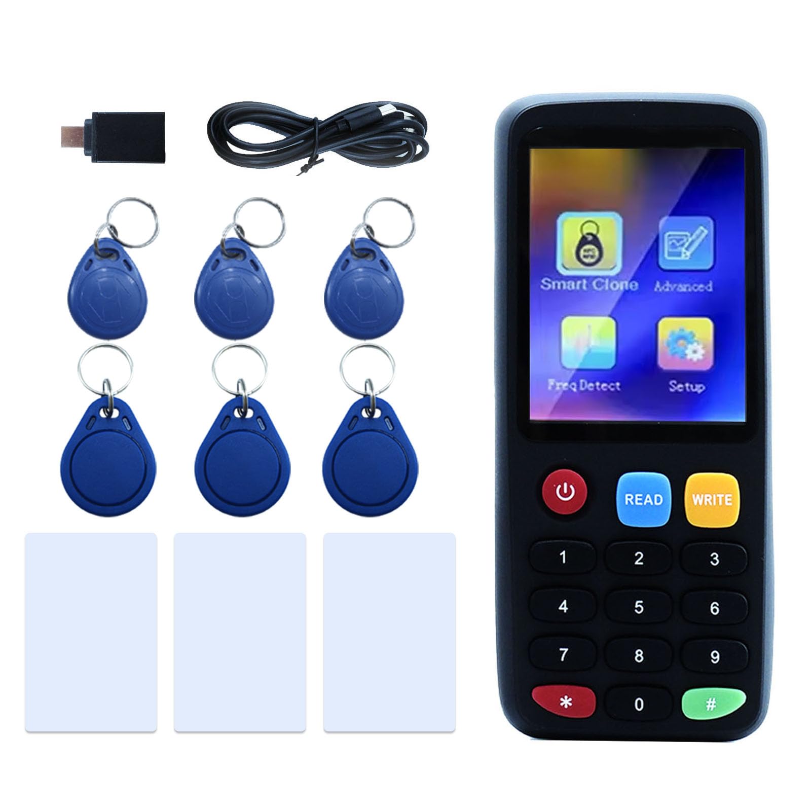 Photo 1 of Edinruis X7 RFID Reader Writer (RFID Copier Multi-Frequency Smart Card Reader ID IC Elevator Card RFID Writer for Access Control System with 125khz T5577 Key Fobs/Cards and 13.56mhz IC Key Tags)