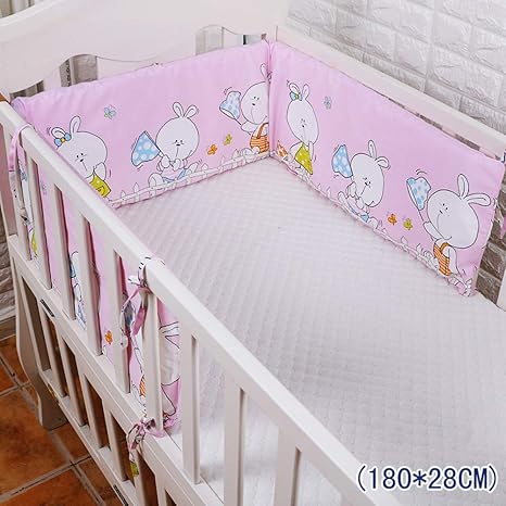 Amazon Co Jp Xxn 無衝突赤ちゃんベビーベッド バンパー 保育園ゆりかご装飾 男女兼用ベビーベッド寝具クッション安全プロテクター2 F 180x28cm 71x11inch ホーム キッチン