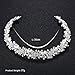 Oriamour Bridal Headpiece Flower Design Wedding Headband Bridal Hair Accessories (Silver)