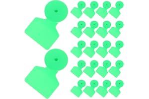 MAGICLULU 100pcs Green Blank Animal Ear Tags for Livestock Pig Calf Sheep Cattle Identification Farm Use