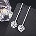 SBLING Platinum-Plated Drop Earrings Made with Austrian Crystals (9 cttw)