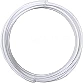 PureWater Filters 1/4 Inch Water Line Tubing, White, 5 ft | BPA-free LLDPE, 0.25 in outer diameter, 0.17 in inner diameter, for refrigerators, ice makers and plumbable brewers