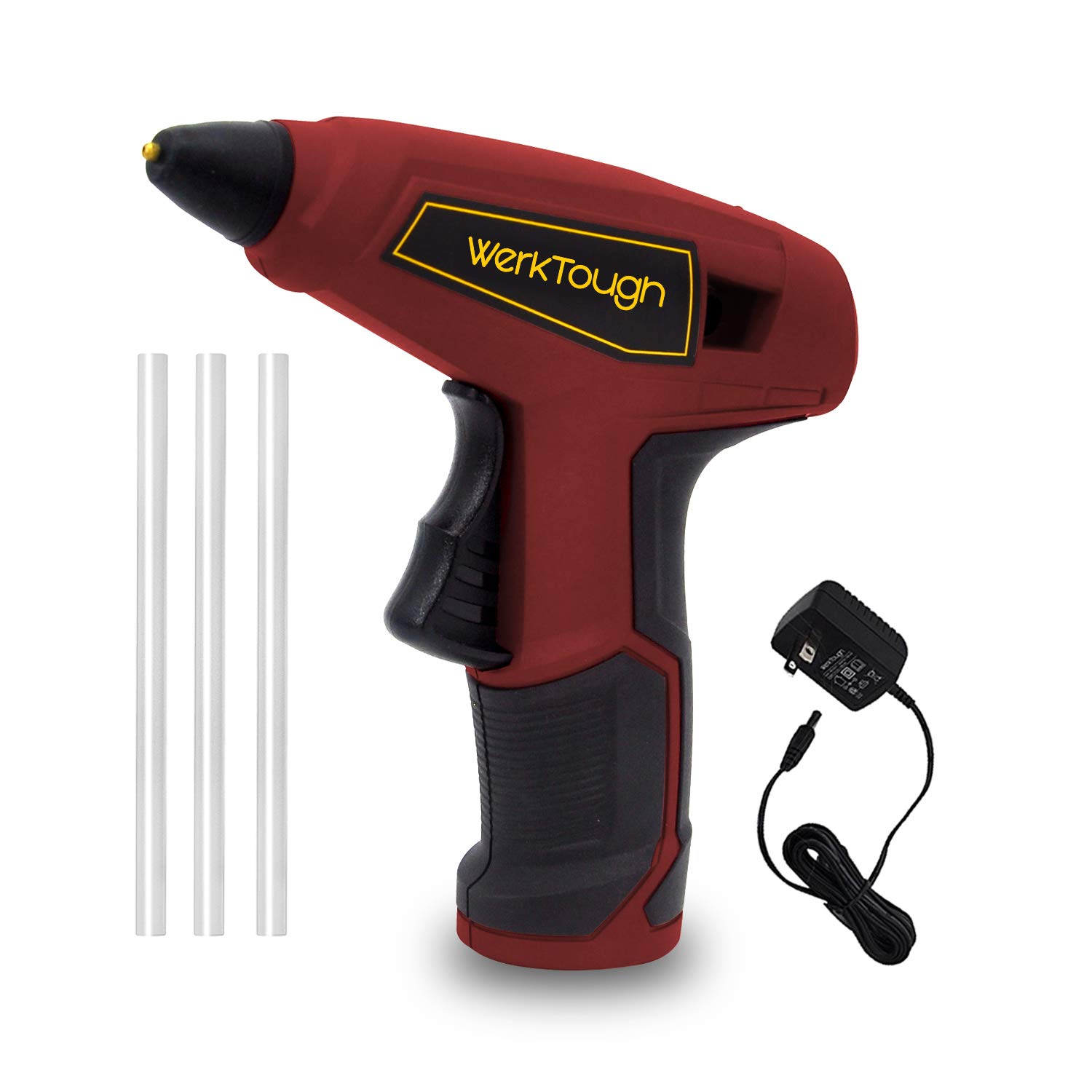 Wertough Cordless Glue Gun Instant Heating No Dripping Hot Melt Glue Gun Kit Super Fast Heating Time 17s Home Repair Improvement DIY Hobby Tools