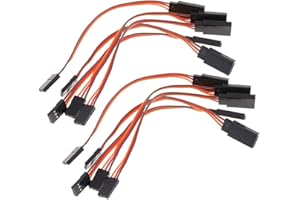 ALAMSCN 3-Pin Servo Extension Cable Cord 10cm/4'' 3.93 inch Female to Male Lead Wire Connector JR for RC Car Airplanes Remote Control (Pack of 10)