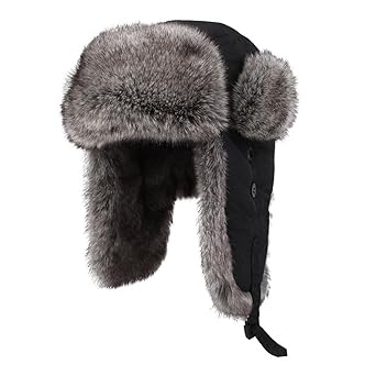 Kenmont Unisex Winter Falsch Fellmütze Ohrenschützer Fallensteller Fliegermützen Bomber Hut Warm halten Schlittschuhlaufen Sk