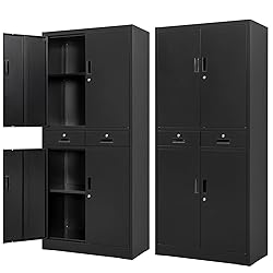 BESFUR Metal Cabinet, Garage Storage Cabinet with