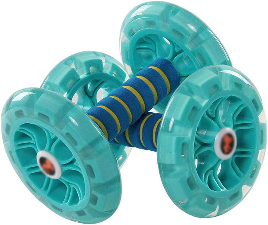 Dual Ab Wheel Roller Exercise Wheel-Ab Abdominal Workout Fitness Wheel-Great for Home Gym,Abs Workout and Core Training (Color : Blue)
