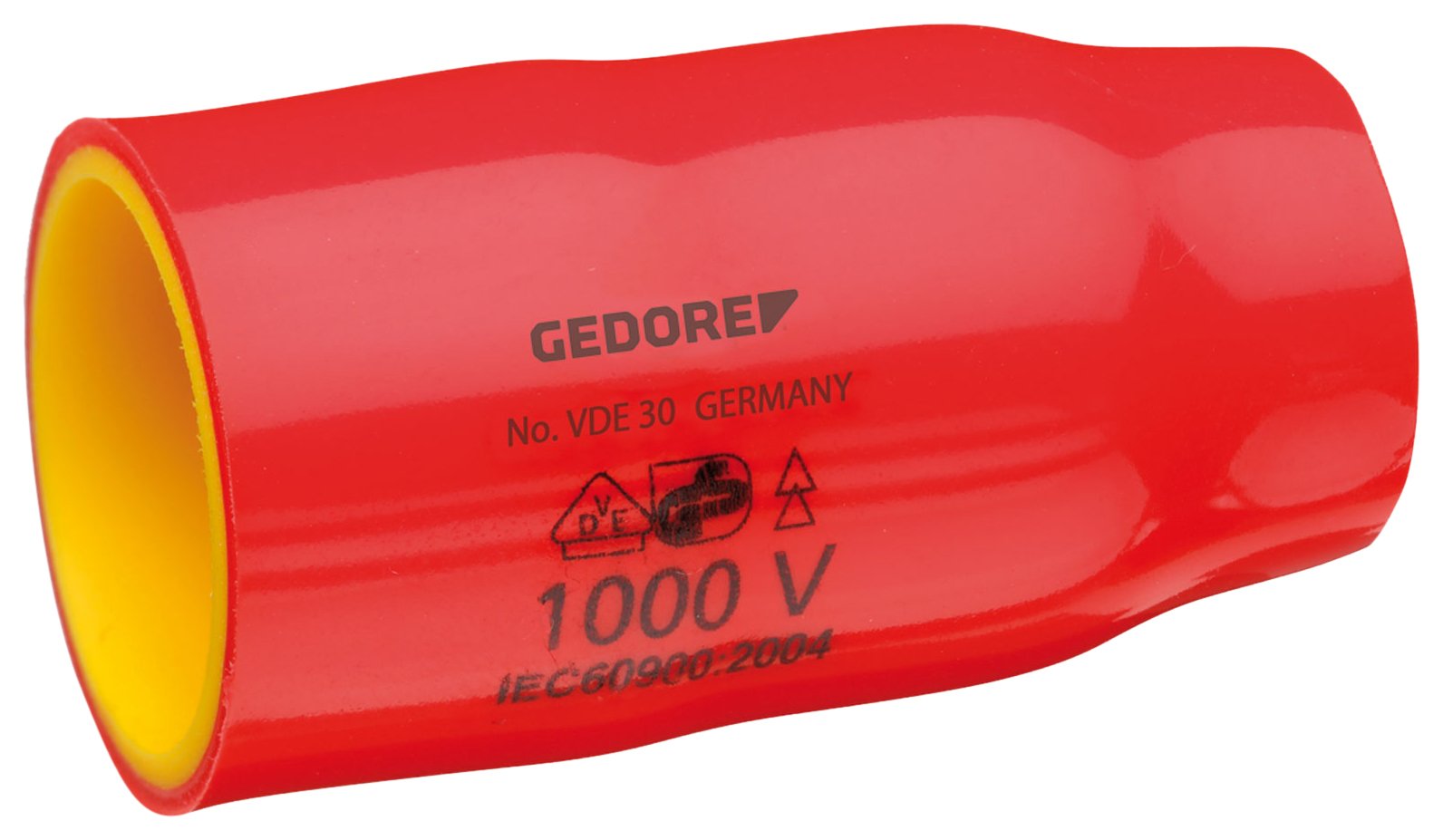 GEDORE VDE Socket Spanner 3/8 inch, Hexagonal, 16 mm, 1 Piece, VDE 30 16