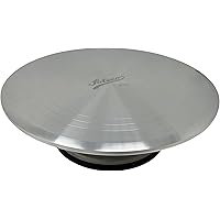 Ateco Revolving Cake Decorating Stand, Aluminum Turntable and Base with Non-Slip Pad, 12-Inch Round