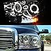 AKKON - For Dodge Ram Pickup Truck Chrome Clear Dual Halo Ring LED Projector Headlights Left + Right Replacement
