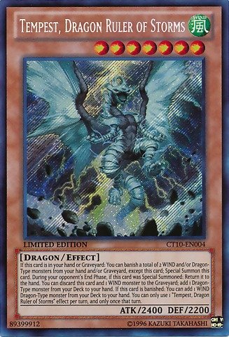Yu-Gi-Oh! - Tempest, Dragon Ruler of Storms (CT10-EN004) - 2013 Collectors Tins - Limited Edition - Secret Rare