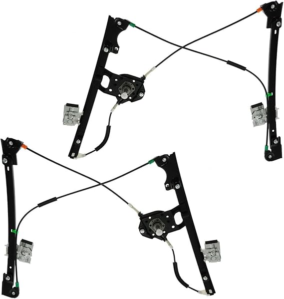 Manual Window Regulator Front Pair Kit for Volkswagen VW Jetta Golf Automotive