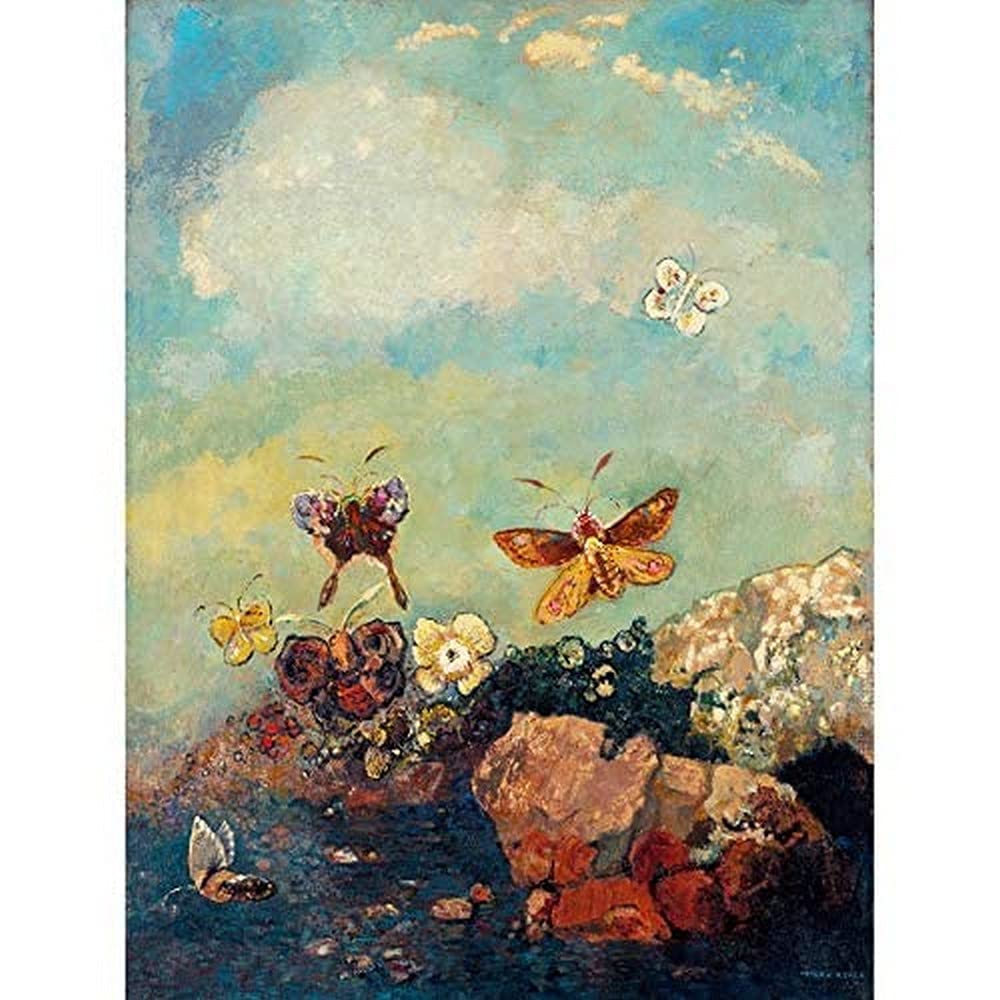 Odilon Redon Butterflies Art Print Canvas Premium Wall Decor Poster Mural