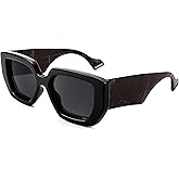 FEISEDY Oversized Square Sunglasses for Women Men Thick Frame Shades B4074