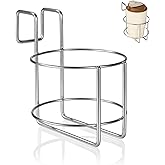 Cup Holder for Bed, 4.4x4.5x5.5in Metal Premium Bedside Cup Holder Practical Water Bottle Accessory Suitable for Car Dormitory Bunk Bed (Silver)