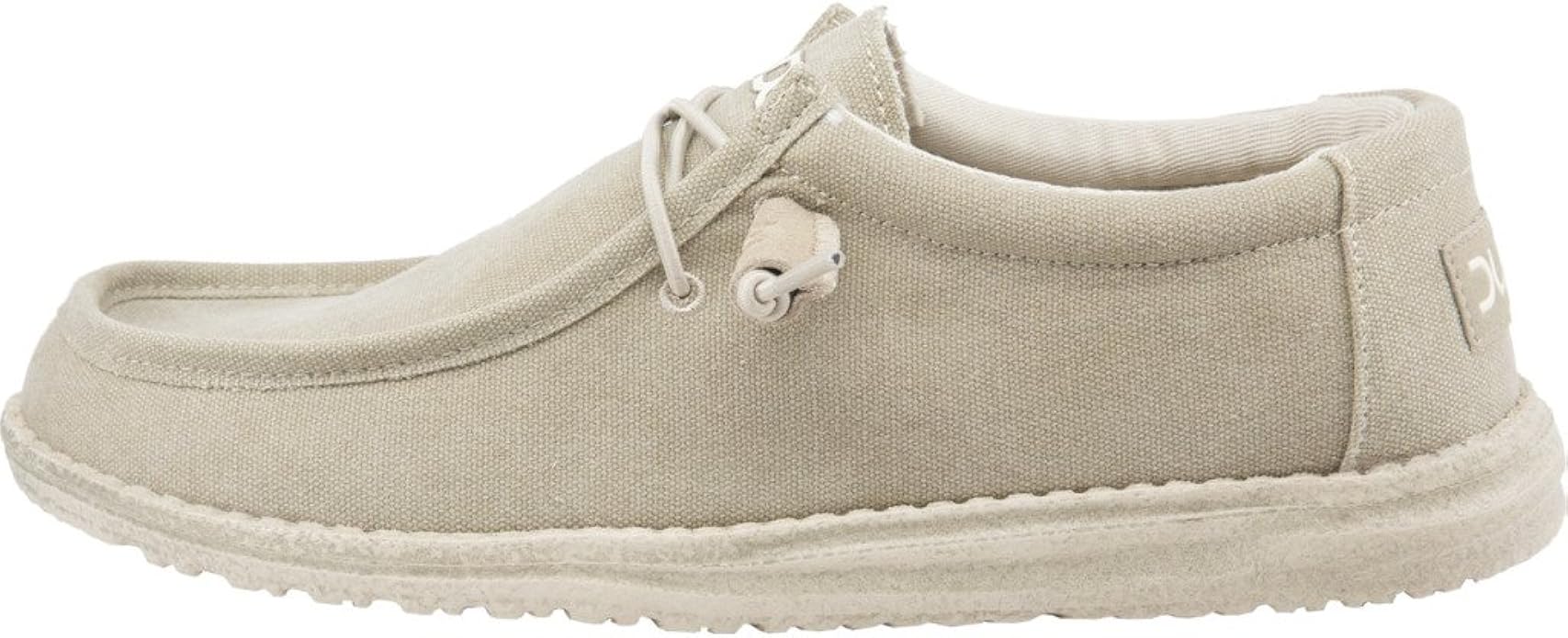 Amazon.com | Hey Dude Wally L Canvas Shoes | Oat Size: EU: 47 US:14 Brown | Walking
