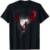 IT Pennywise the Clown Bloody Shhh Portrait Horror Movie T-Shirt