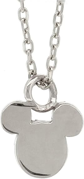Amazon ディズニー Disney ミッキー シルエット3d キューブ M シルバー 925 ネックレス レディース シンプル 公式 ネックレス 通販