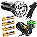 FENIX TK75 2018 version 5100 Lumen CREE LED Flashlight, 4 X Fenix 18650 ARB-L18-3400 rechargeable batteries, with four EdisonBright CR123A lithium batteries bundle