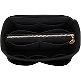 LEXSION Felt Purse Bag Organizer Insert with zipper Bag Tote Shaper Fit Speedy Neverful PM MM