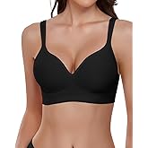 WOWENY Wireless Bras for Women No Underwire Seamless Comfort Bra with Support Soft Wirefree Bralette Everyday T-Shirt Bras