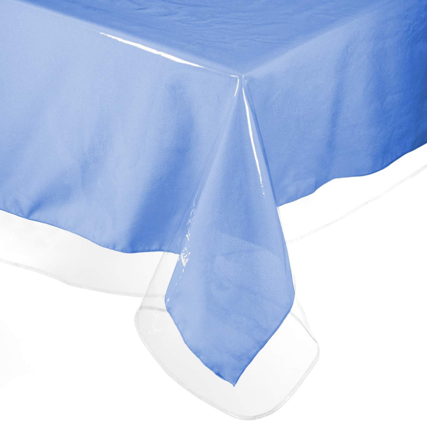 DecorRack 54”x72” Oblong Tablecloth Protector, Crystal Clear Vinyl, Durable Heavy