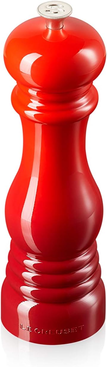 Le Creuset Classic Adjustable Salt Mill Grinder, Chip-Resistant ABS Plastic, Anti-Corrosion, 40g, 21 cm, Cerise, 96002000060000 - Image 4