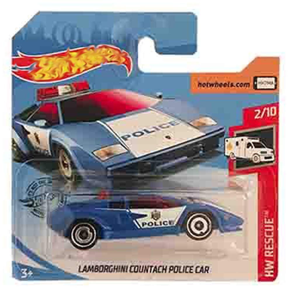 FM Cars Hot-Wheels Lambo-rghini Countach Police Car HW Rescue 2/10 (142/250)