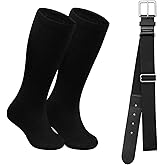 Turnozyl Baseball Socks and Belt Combo Set Youth Kids Softball Baseball Socks Elastic Waist Belt for Boys Girls