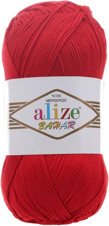 Amazon Co Jp 100 マーセライズ加工コットン 糸 Alize Bahar 糸 かぎ針編み レース 手編み クラフトアート 4枚 Skn 400g カラー Bahar ホーム キッチン