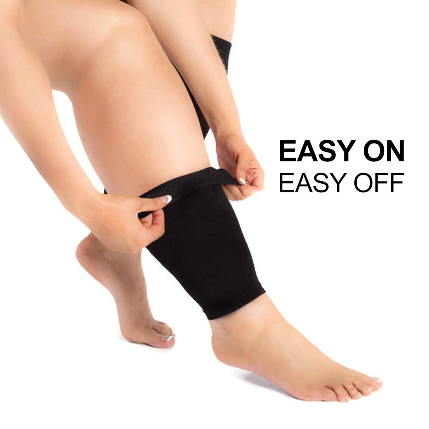Zeta Wear Calf Compression Sleeve Men & Women, Plus Size Wide Shin Splints Support and Calf Support Sleeves - Image 5