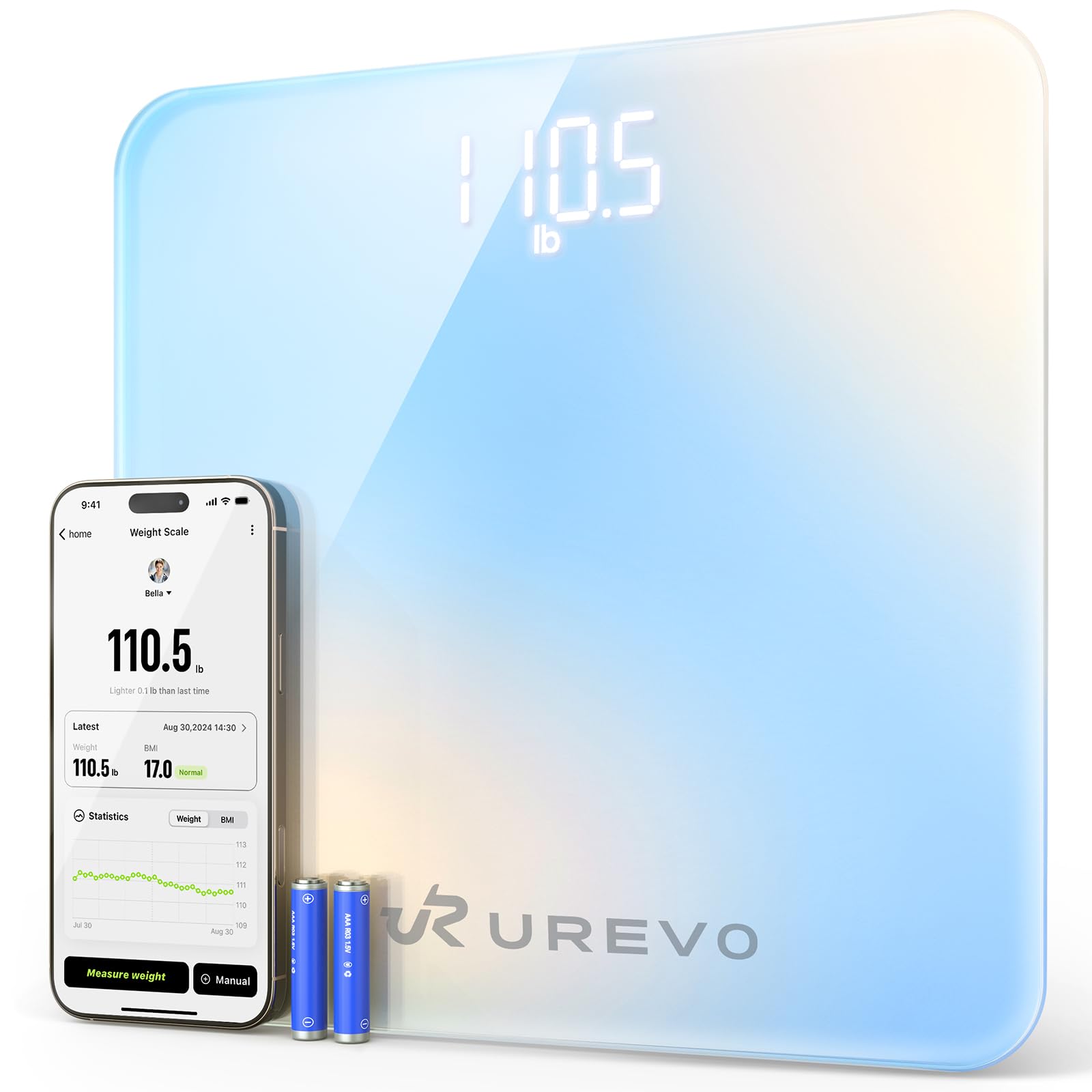 UREVO Smart Scale for Body Weight, Highly Accurate