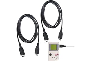 Game Link Cable for GBA and GBA SP+Multiplayer Connection Cord+6-Pin Secure Interface+2 Pieces+3.94 Feet Length+Gaming with F