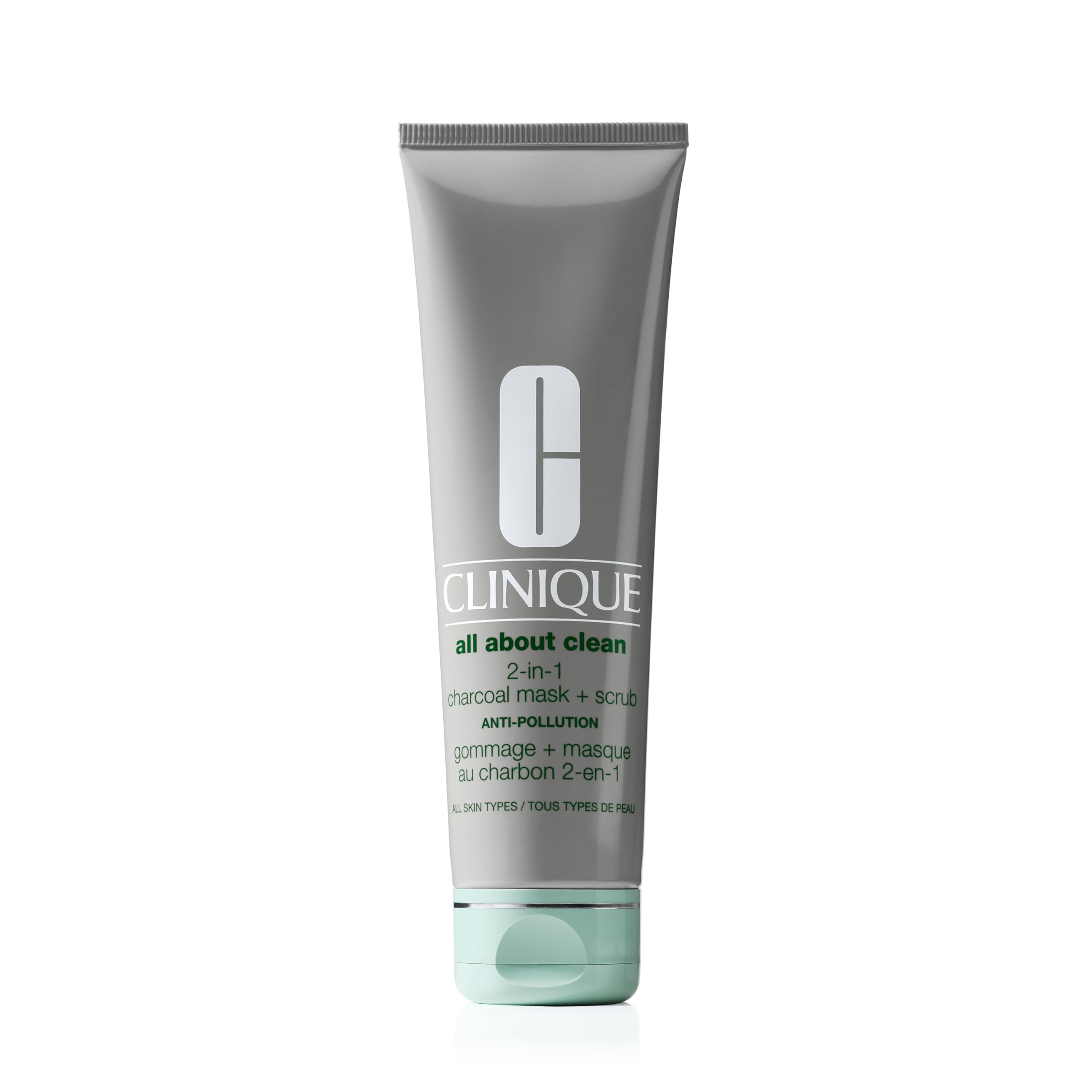 Clinique All About Clean 2-in-1 Charcoal Mask + Scrub | Detoxifying + Refining Face Mask And Exfoliating Face Scrub, 100 ml.