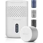Pro Breeze Osmo Non-Electric Moisture Absorber, 44 fl.oz, Included 1.54lb Refillable Tablet, Lasts 100 Days, Ideal Silent Mini Dehumidifier for Closet, Bathroom &amp; Bedroom, Fragrance Free, White