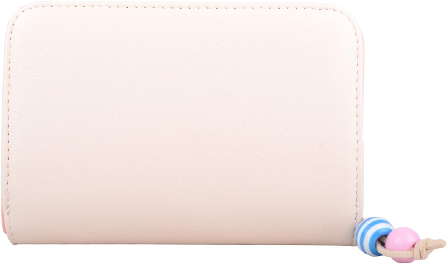 Womens Bi-Fold Faux Leather Polka Dot Money/Coin Holder/Purse - Beige - Image 3