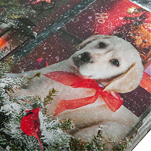 LED Canvas Art w/Dog & Xmas Tree - Image 8