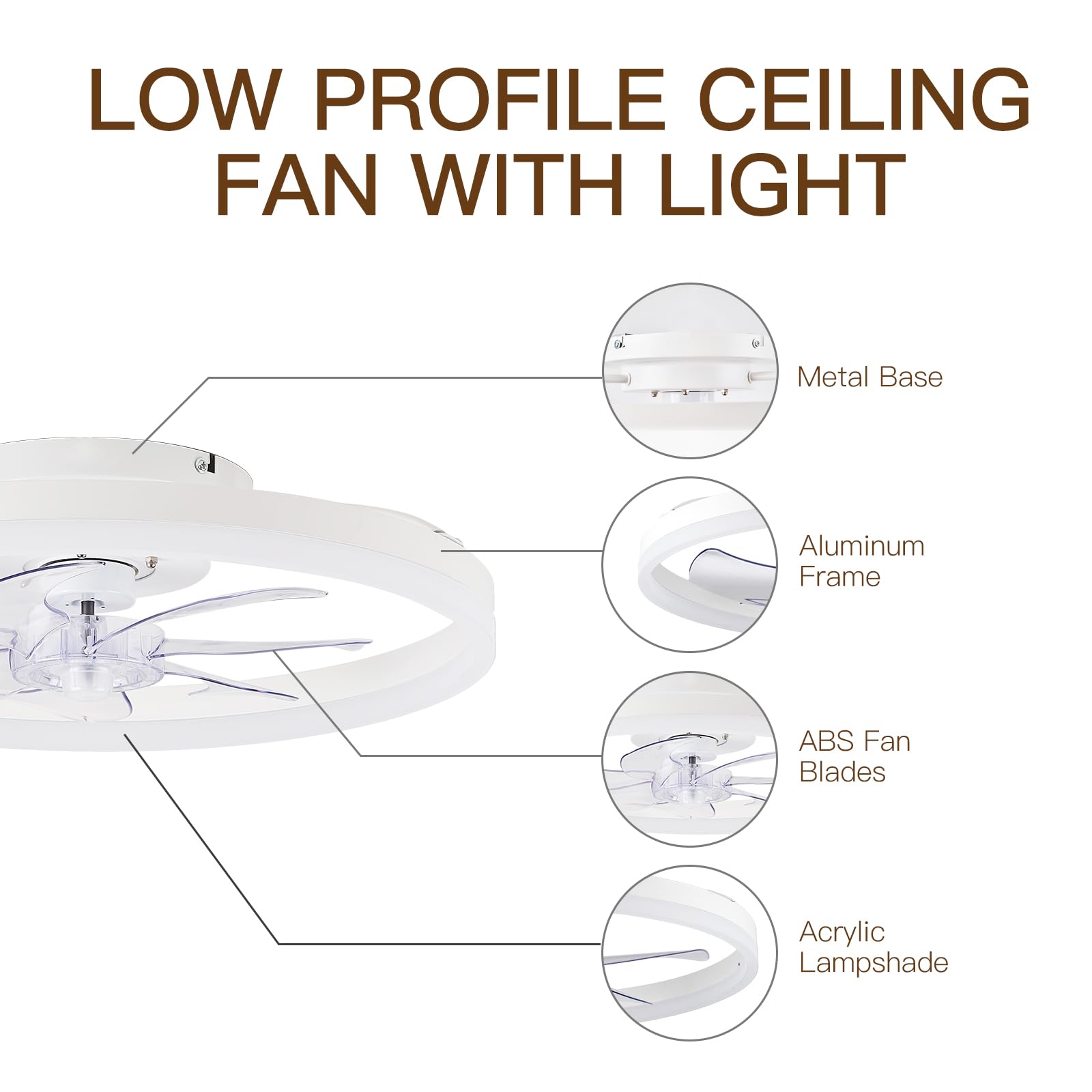 STERREN Ceiling Fans with Lights,20