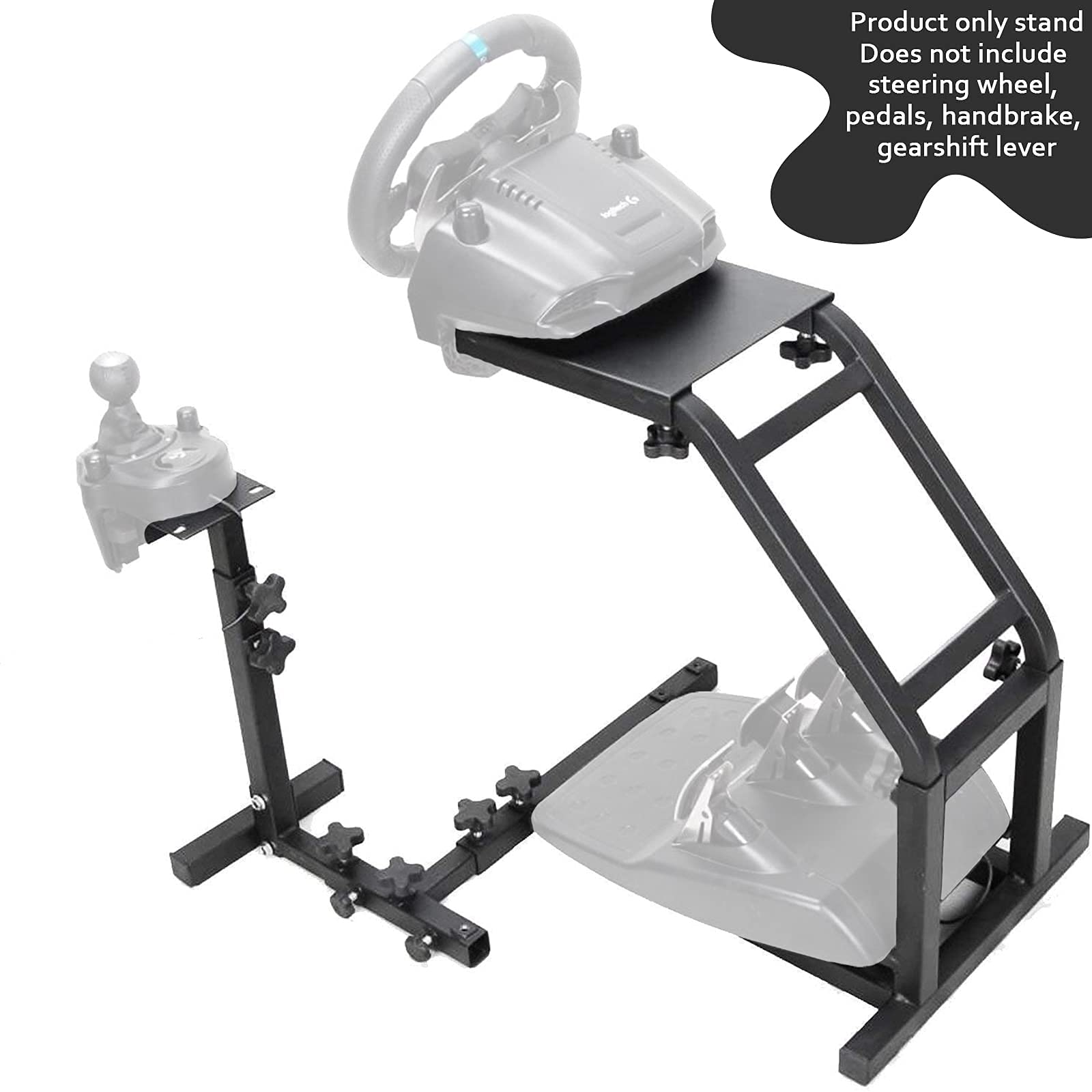 Marada Racing Simulator Cockpit Height Adjustable Steering Wheel Stand for Logitech G25,G27,G29,G37,G920 Racing and Pedals Not Included