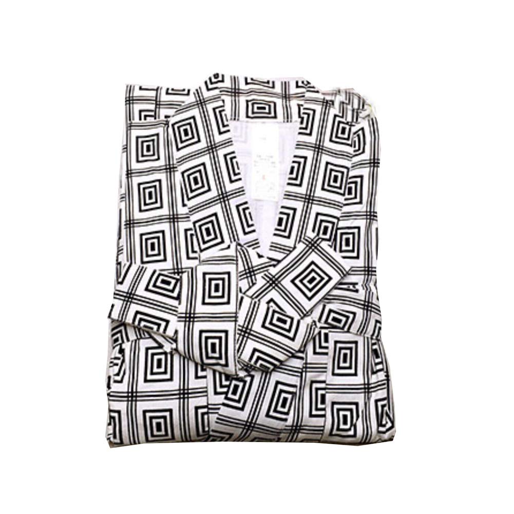 FANCYPUMPKIN Traditional Men's Japanese Kmono Double Layer Bathrobe Printed-06