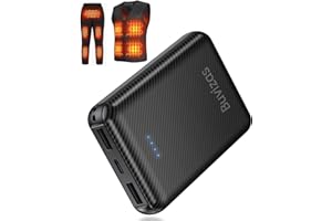 5V 2A Heated Vest Battery Pack, 12000mAh Compact Rechargeable Battery Pack for Heated Vest, with Dual USB Output Ports Portab
