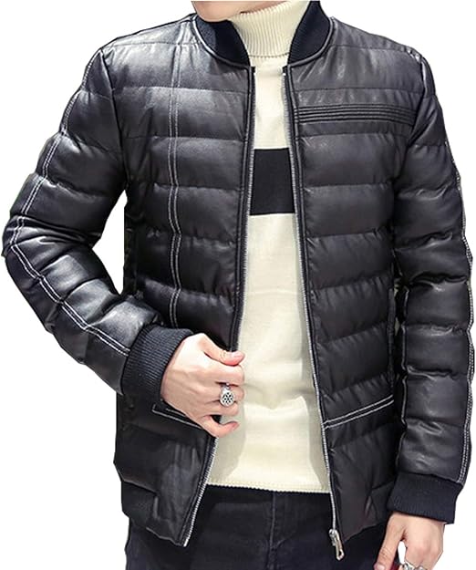 Amazon Lisa Pulster メンズダウンジャケット 中綿ジャケット ブルゾン アウター 秋冬ファッション 冬物 冬服 細身 カジュアル ショート コート ジャケット 通販