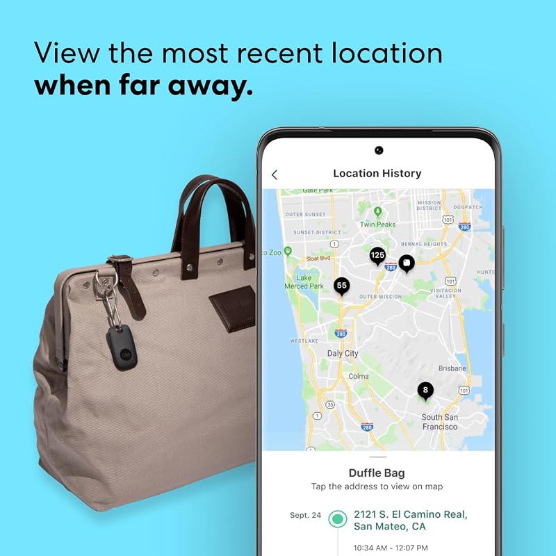 Pro (2022) Localisateur d’article Bluetooth, Portée de 120 m, fonctionne avec Alexa et Google Smart Home. Compatible avec iOS et Android, Noir