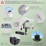 VOUNOT 3m x 3m Pop Up Gazebo with Sides Central Lock System White view 5