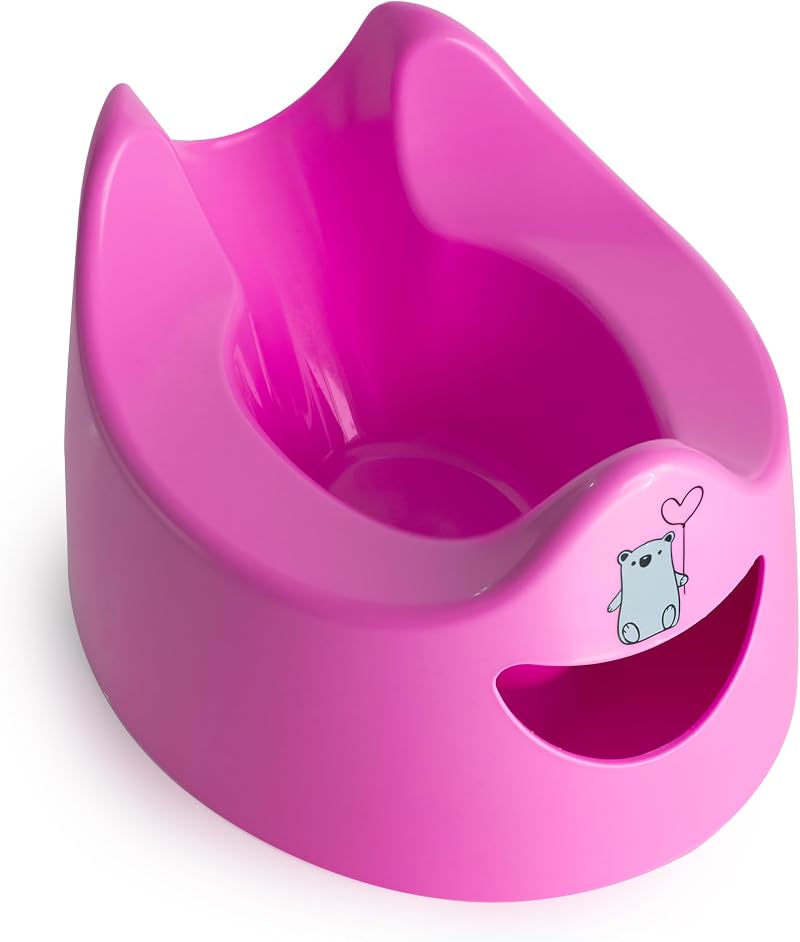 Toddler Essentials Easy Pour Potty Dark Pink Portable Potty Training Toilet