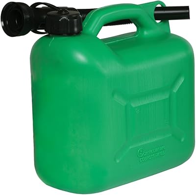 Silverline 5L Plastic Fuel Can Green with Flexible Spout & Cap