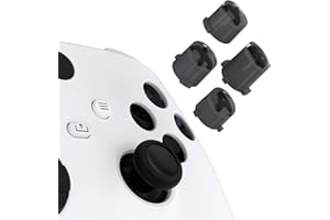 eXtremeRate ABXY Buttons for Xbox Series X & S Controller, Three-Tone Classic Gray & Clear with Dark Gray Classic Symbols Act