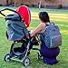 Dodo Babies Diaper Bag Backpack Set - Insulated & Waterproof Pockets - Plus Two Pacifier Clips, Binky Case & Stroller Straps (Teal/Grey)