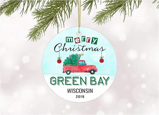 Amazon Com Funny Christmas Tree Ornaments 2019 Green Bay