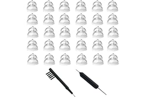 ANICO MiniFit Power Domes for Oticon Hearing Aids - 10mm Replacement Domes for Oticon Mini RITE Hearing Aids with Cleaning Brush Tools Kit and Carry Case (10mm)